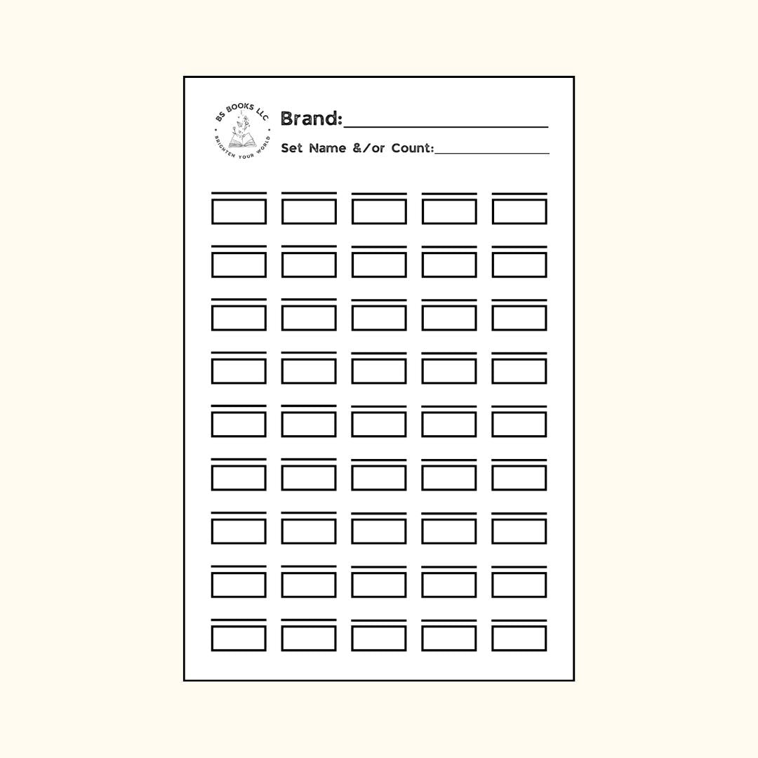 3 Swatch Sheets - 5.5" x 8.5" - White Cardstock