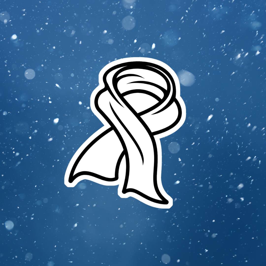 Scarf Colorable Sticker - Vinyl Sticker YOU Color