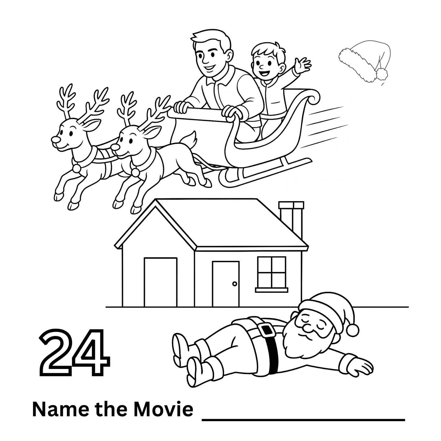 25 Days of Name The Christmas Movie Mini Coloring Book