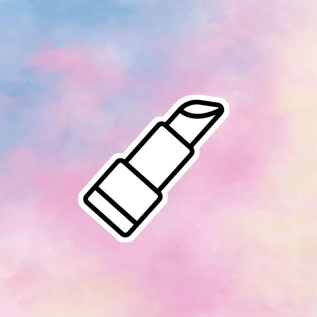 Lipstick Colorable Sticker - Vinyl Sticker YOU Color