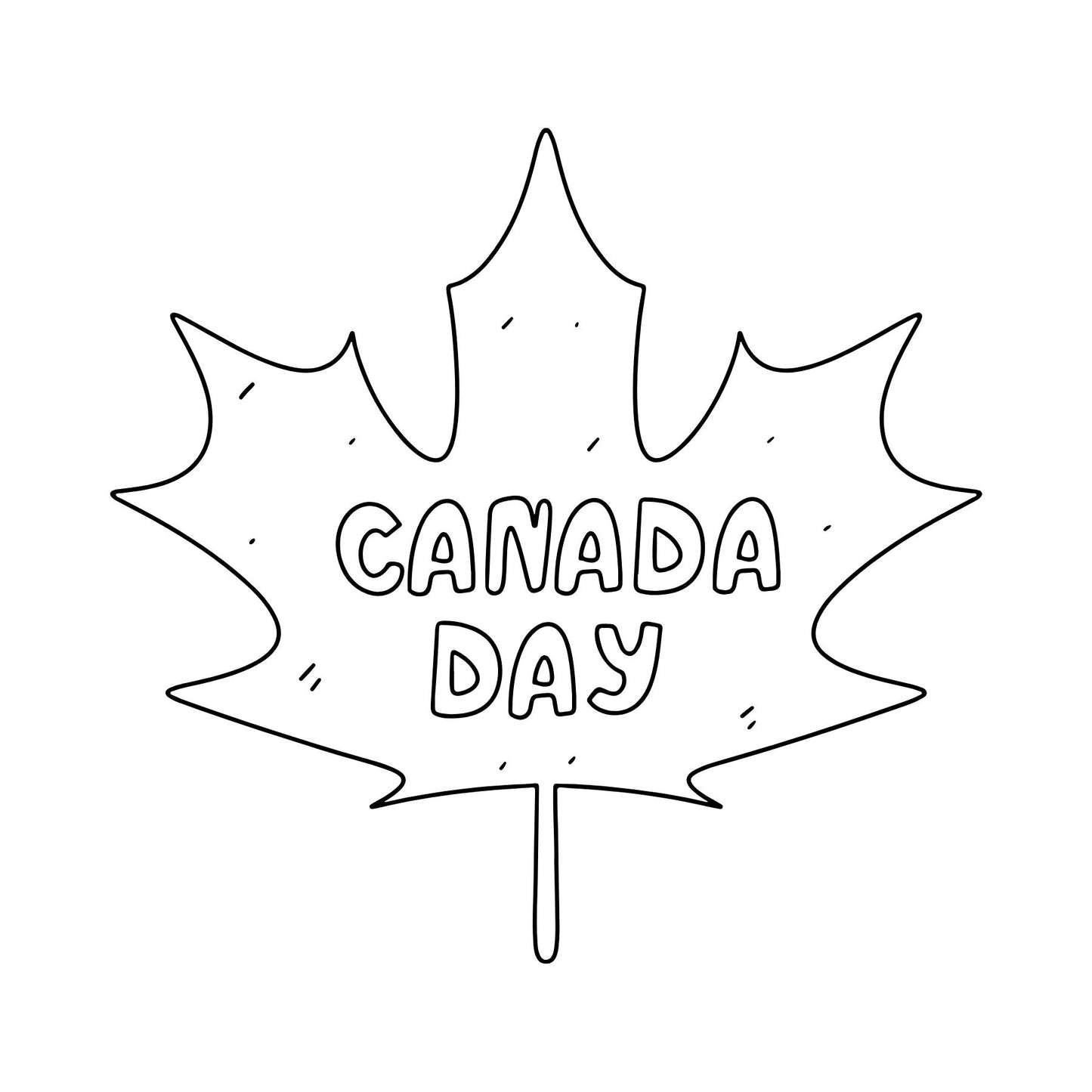 Canada Day Mini Coloring Book