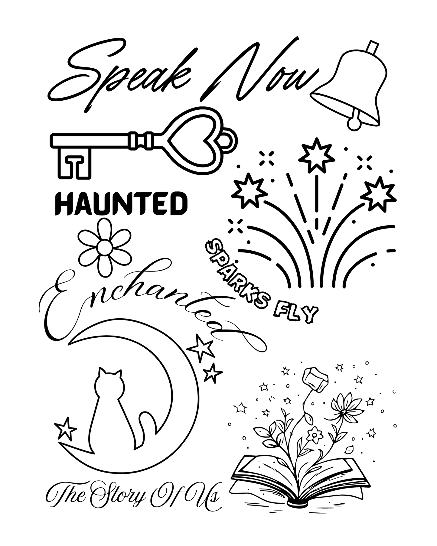 Blank Spaces - Eras Tour Inspired Coloring Book