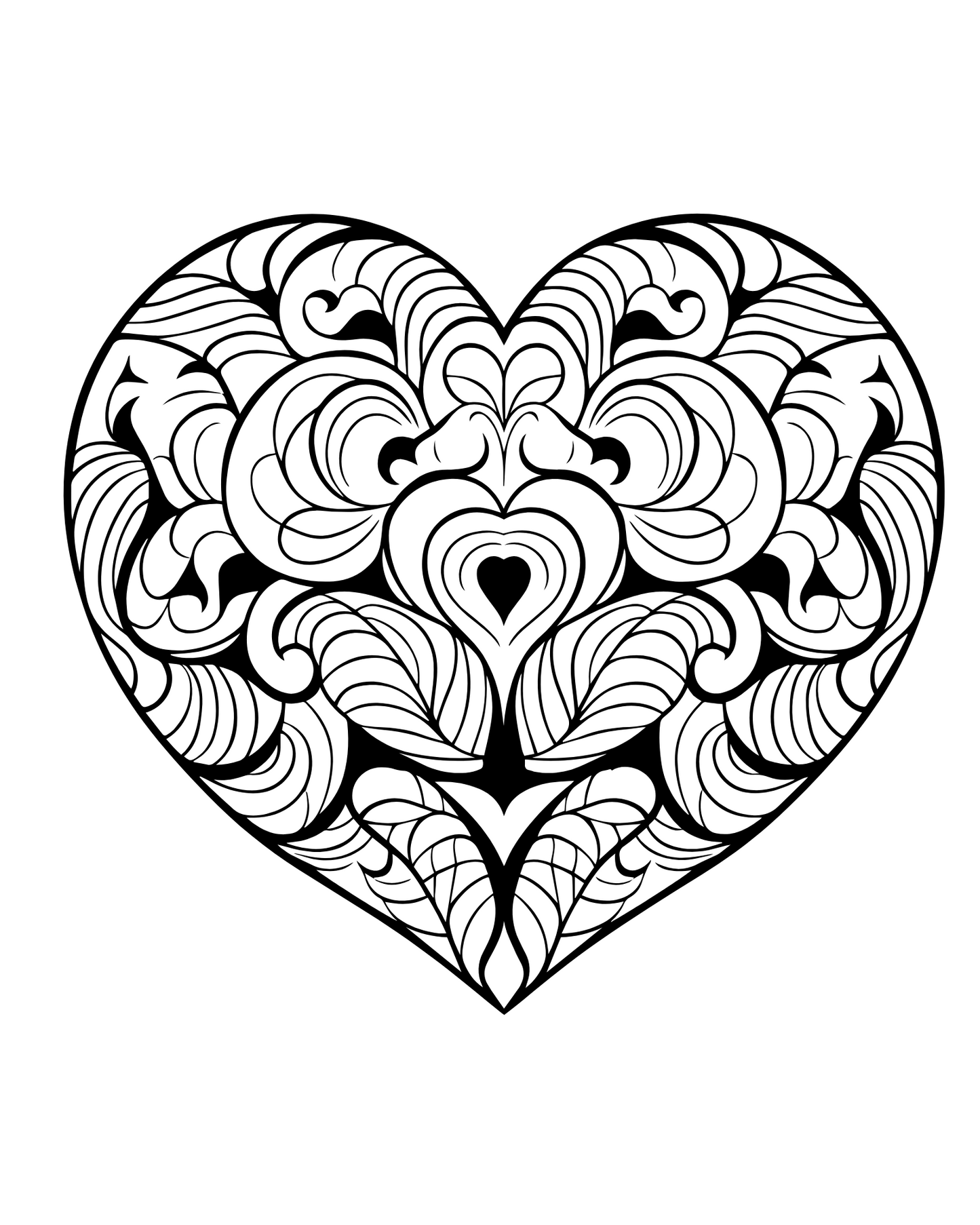 Hearts Coloring Book
