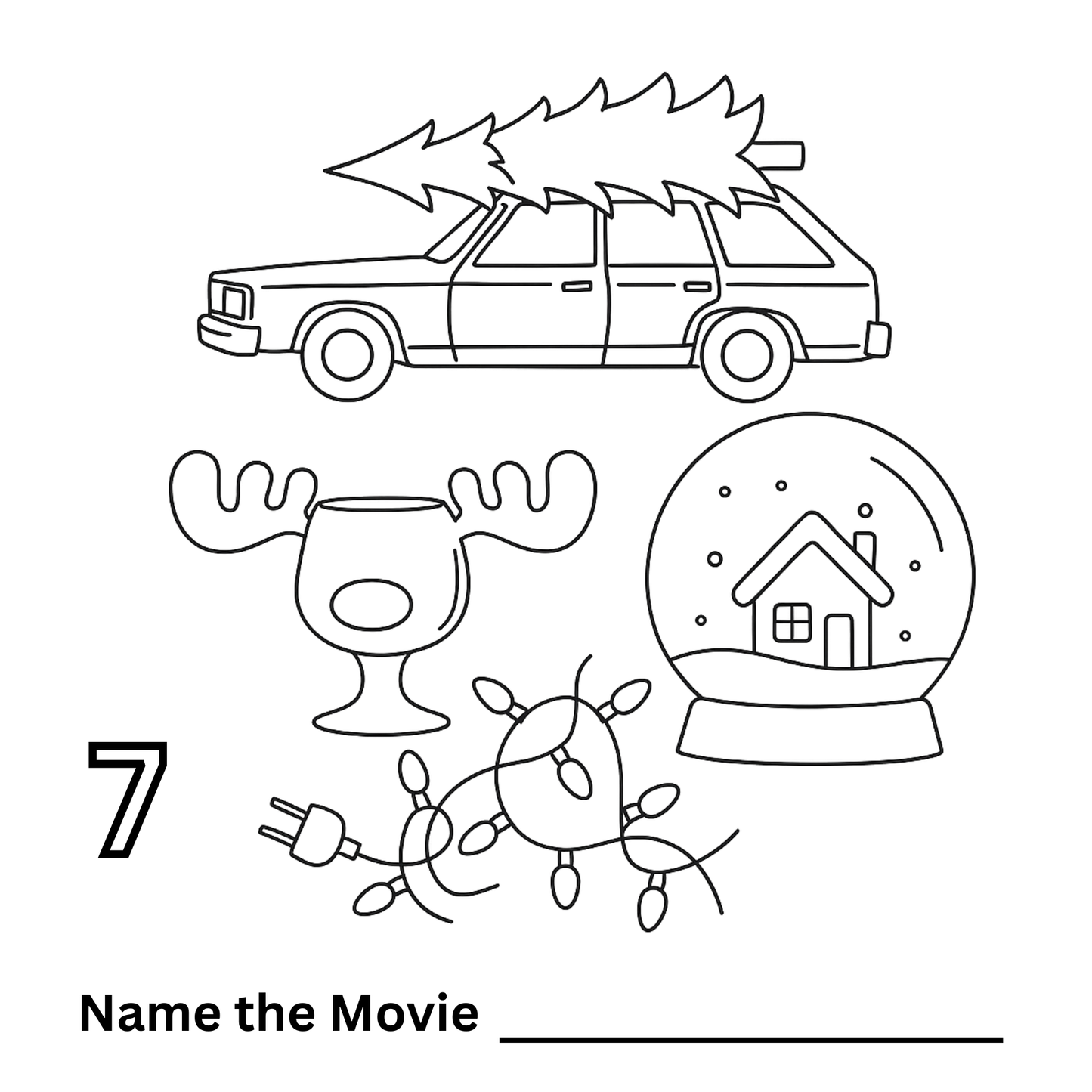 25 Days of Name The Christmas Movie Mini Coloring Book