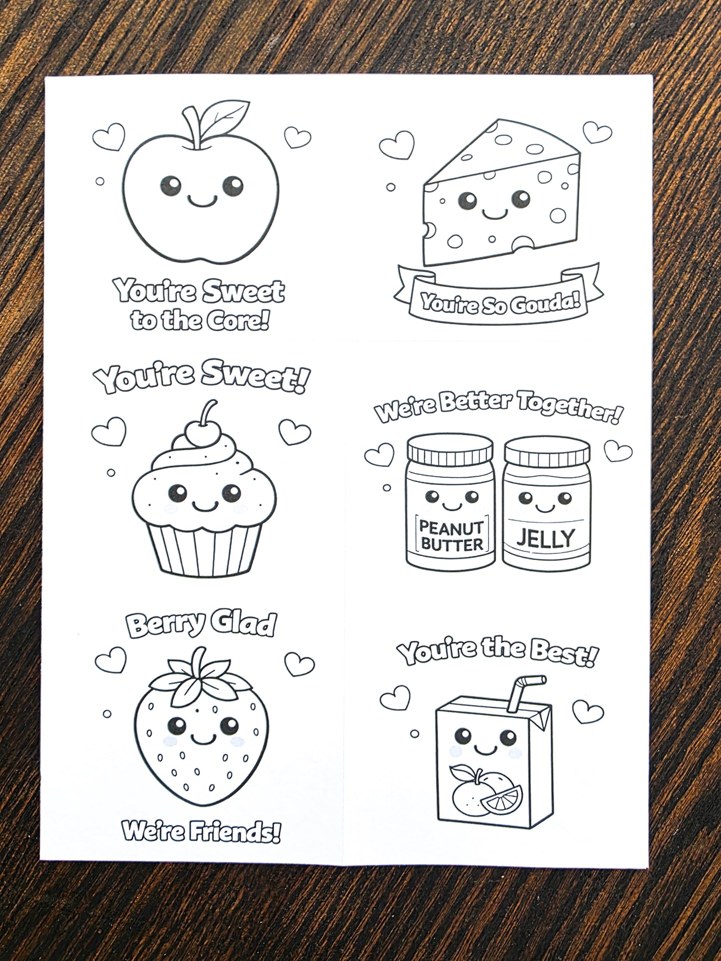 Sweetheart Snacks Valentine's Day Cards