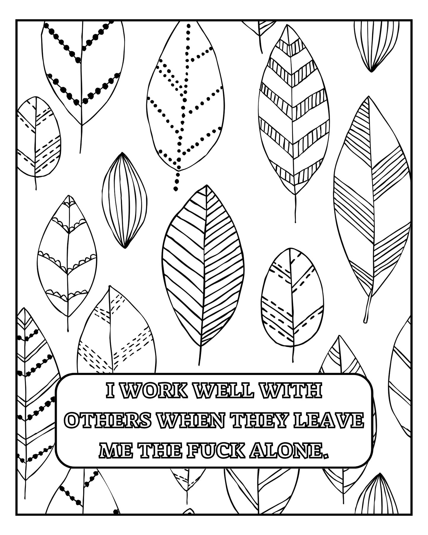 Sarcastic Humor Coloring Book