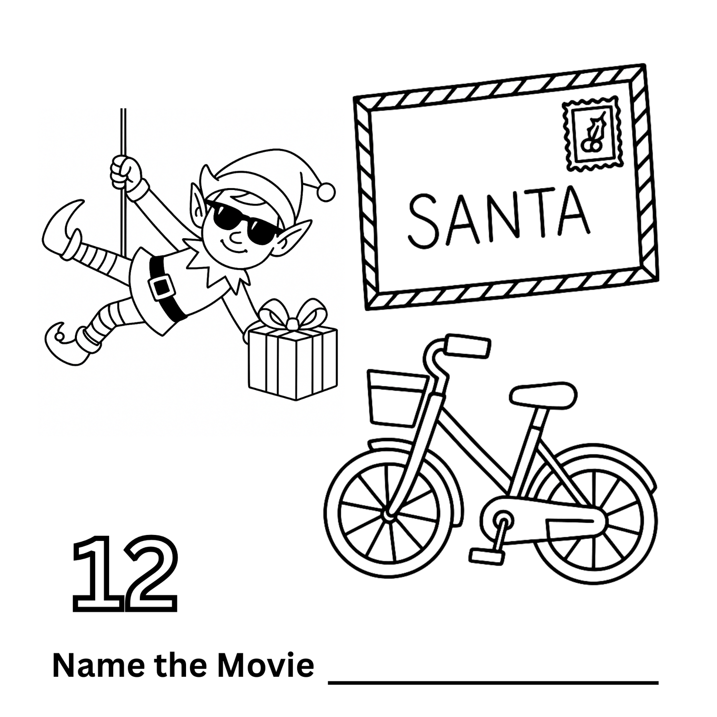 25 Days of Name The Christmas Movie Mini Coloring Book