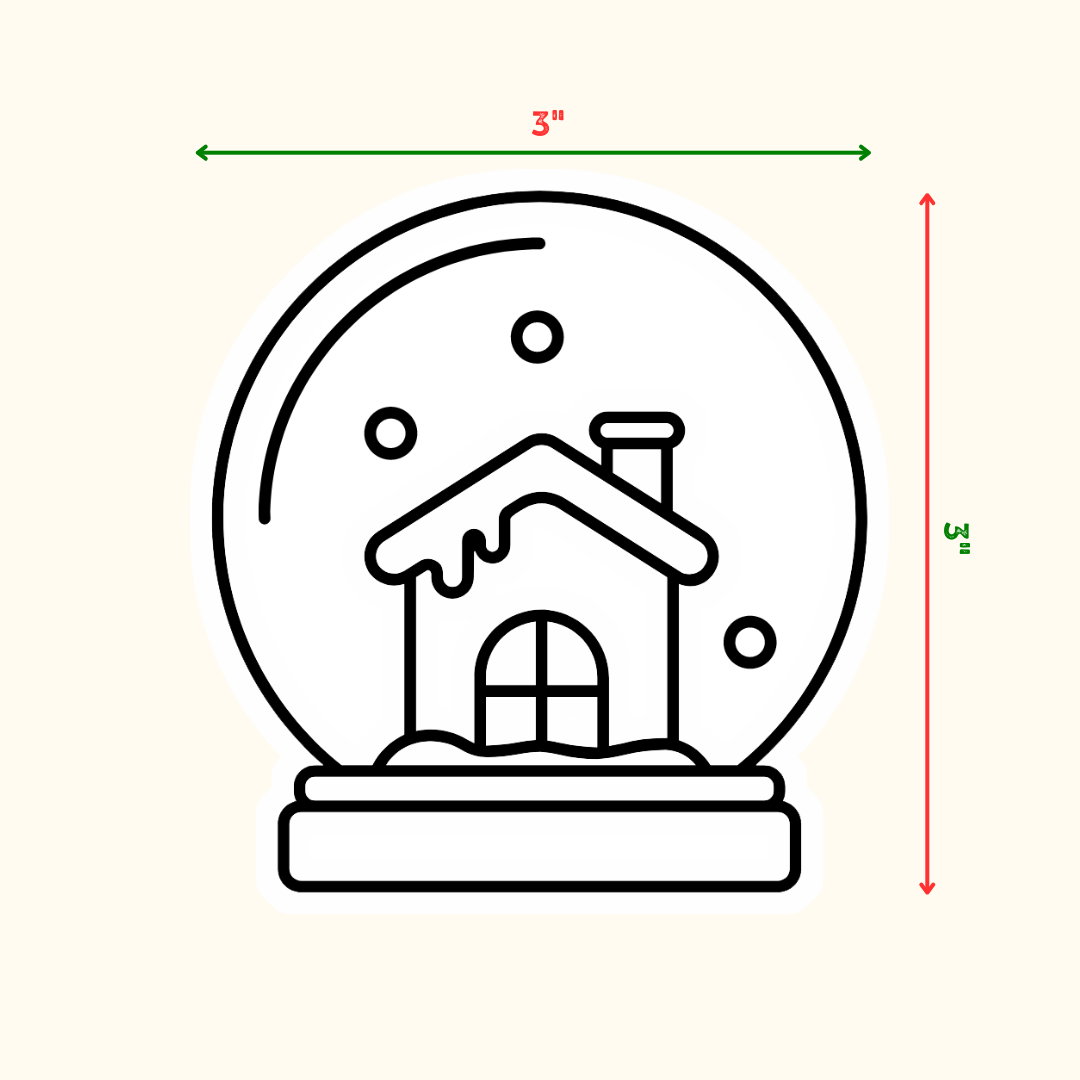Limited Edition Snow Globe Colorable Sticker 5 Pack