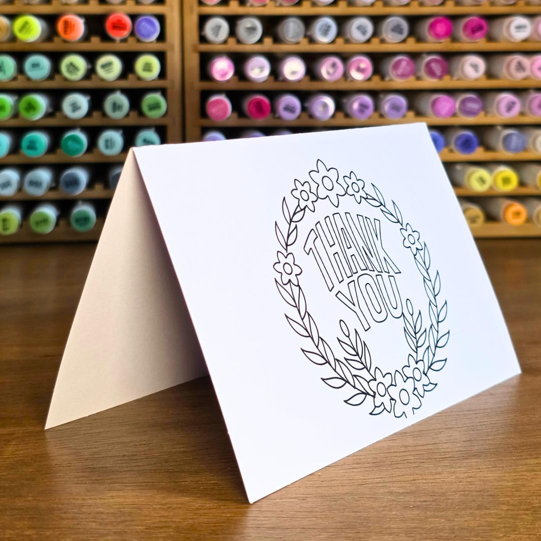 Thank You Card Set - Cards YOU Color