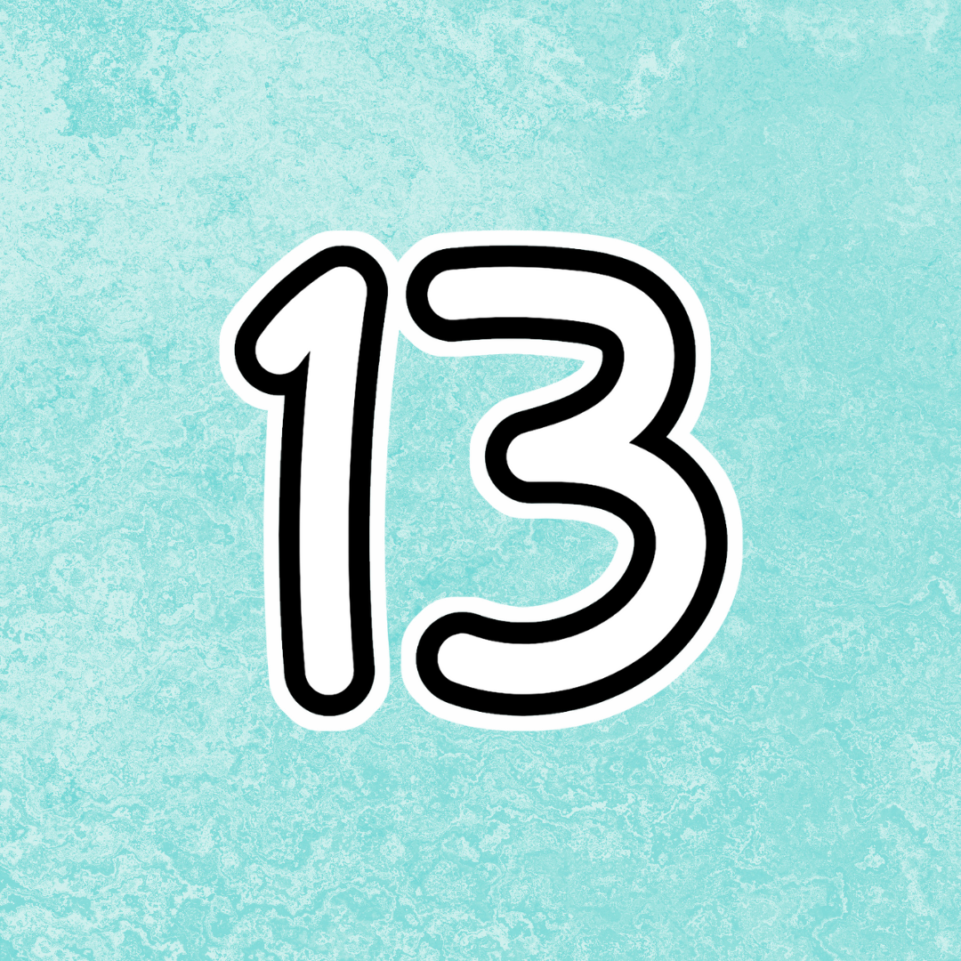 13 Colorable Sticker - Vinyl Sticker YOU Color