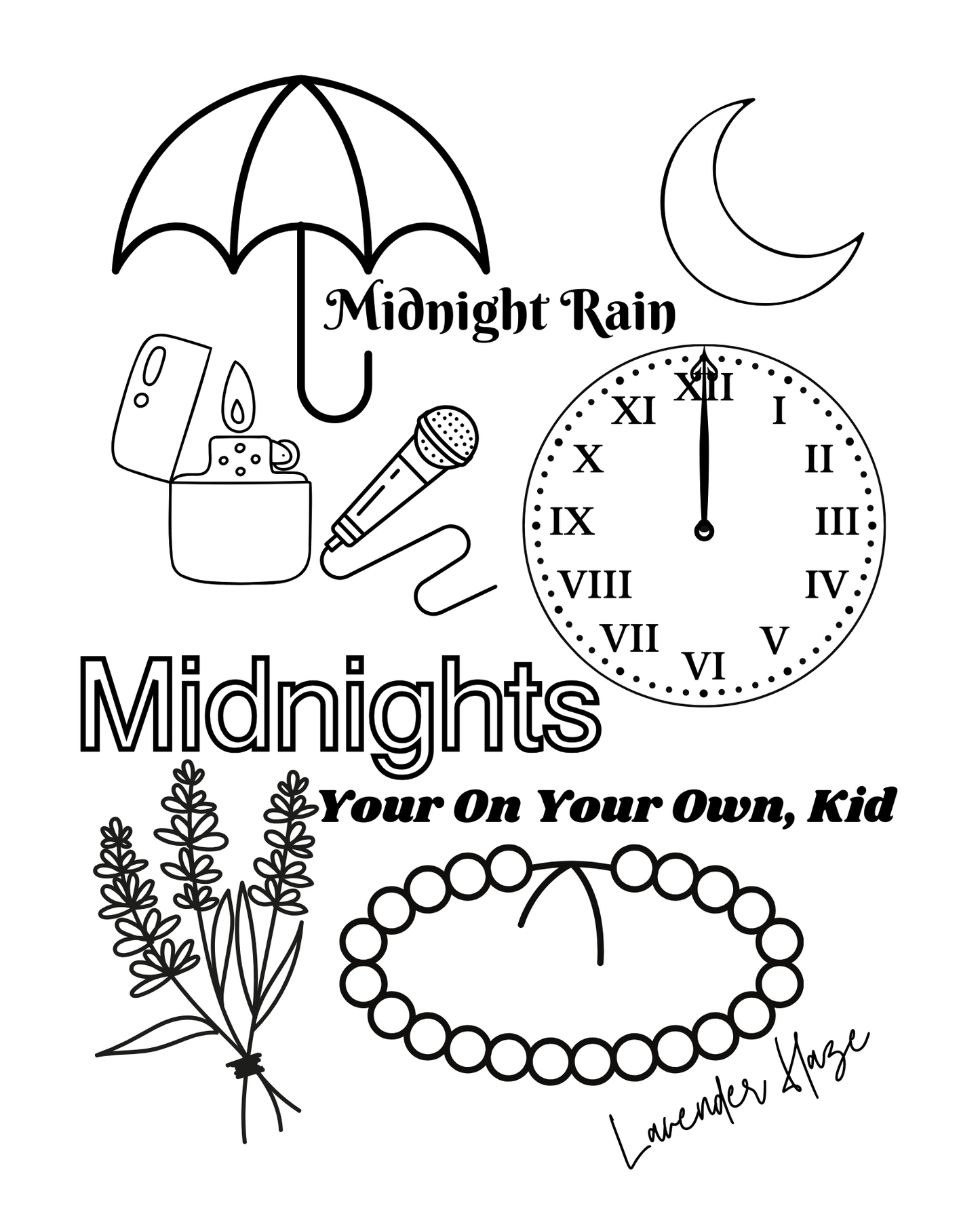 Blank Spaces - Eras Tour Inspired Coloring Book