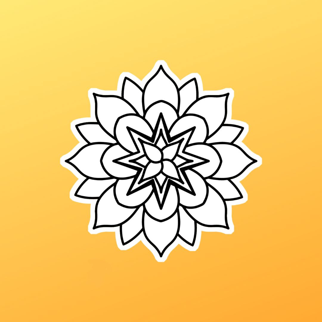 Simple Mandalas Colorable Stickers Pack