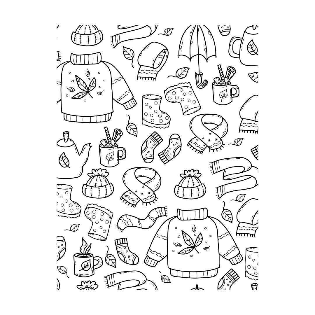 Warm & Cozy Autumn Coloring Book