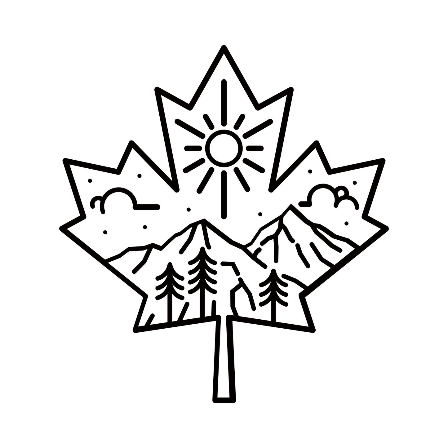 Canada Day Mini Coloring Book