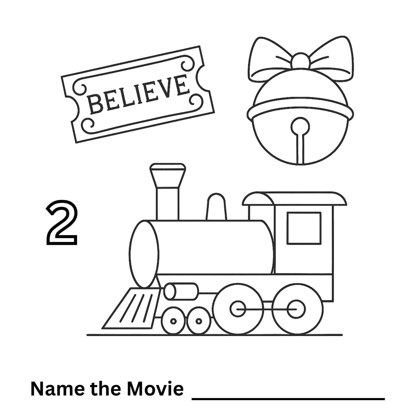 25 Days of Name The Christmas Movie Mini Coloring Book