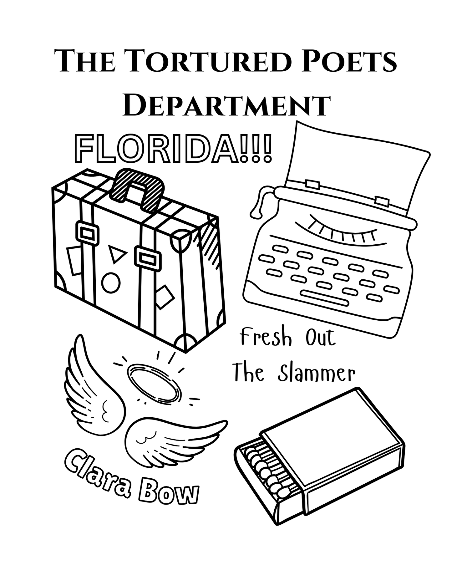 Blank Spaces - Eras Tour Inspired Coloring Book