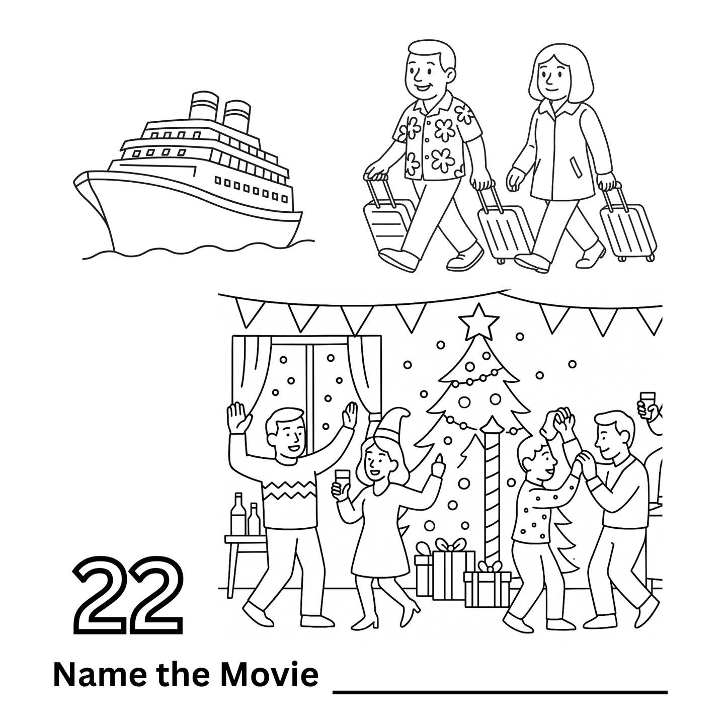 25 Days of Name The Christmas Movie Mini Coloring Book