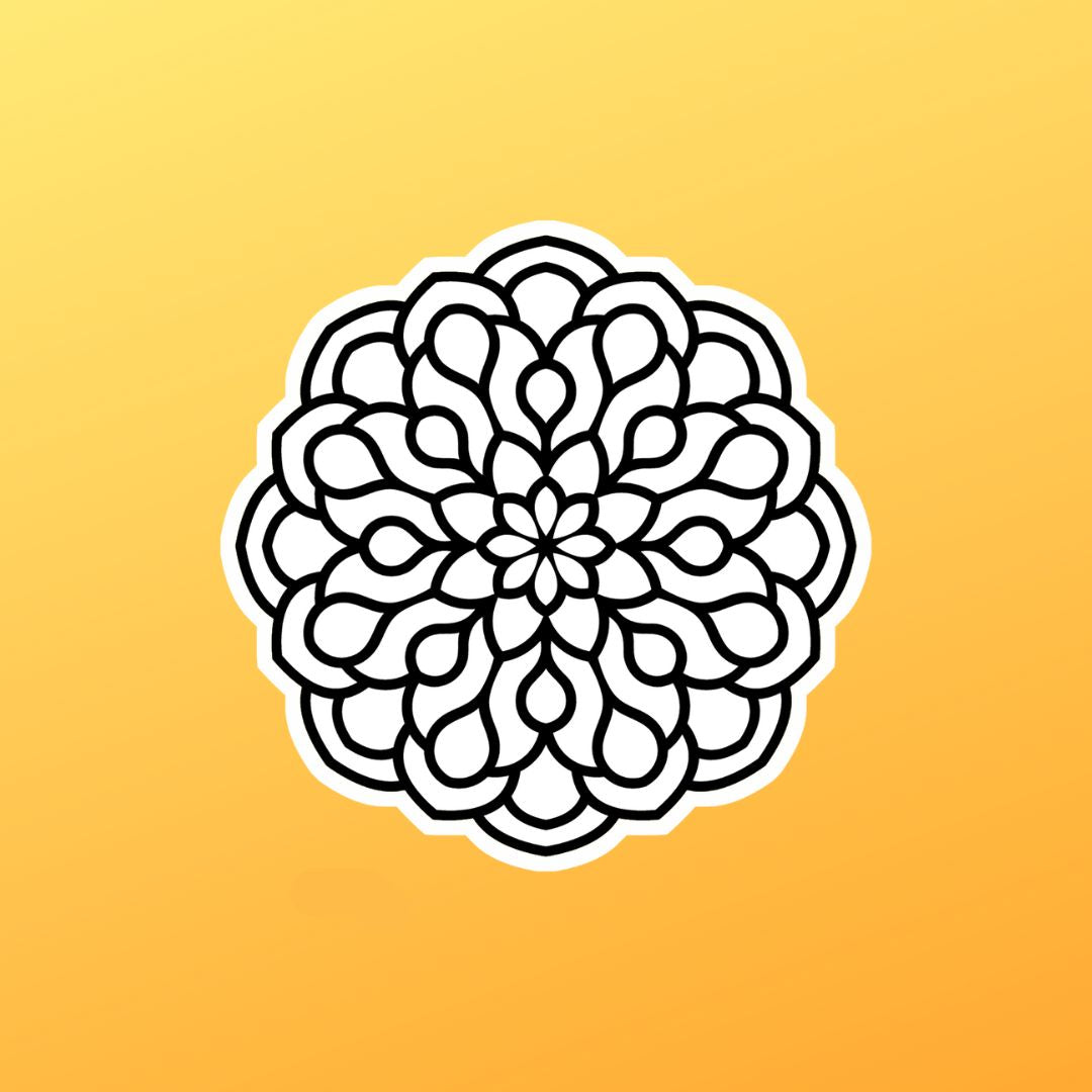 Simple Mandalas Colorable Stickers Pack
