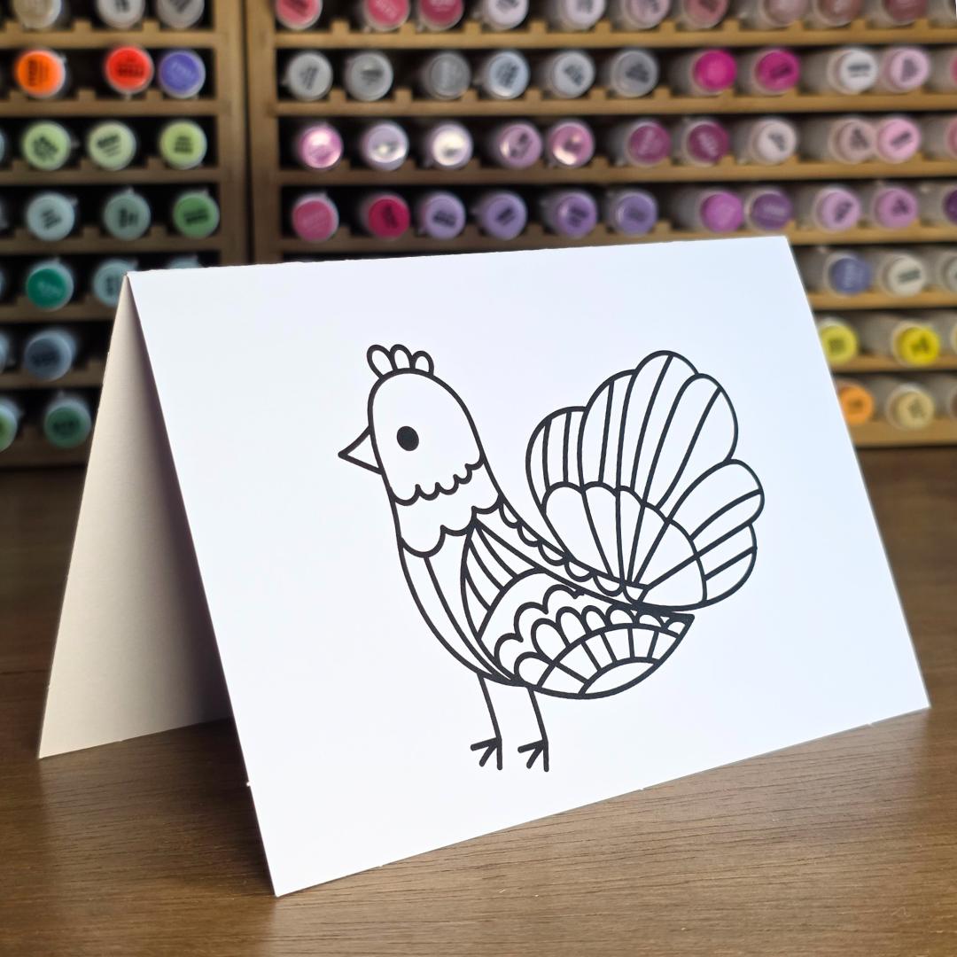 Birds Card Set - Cards YOU Color