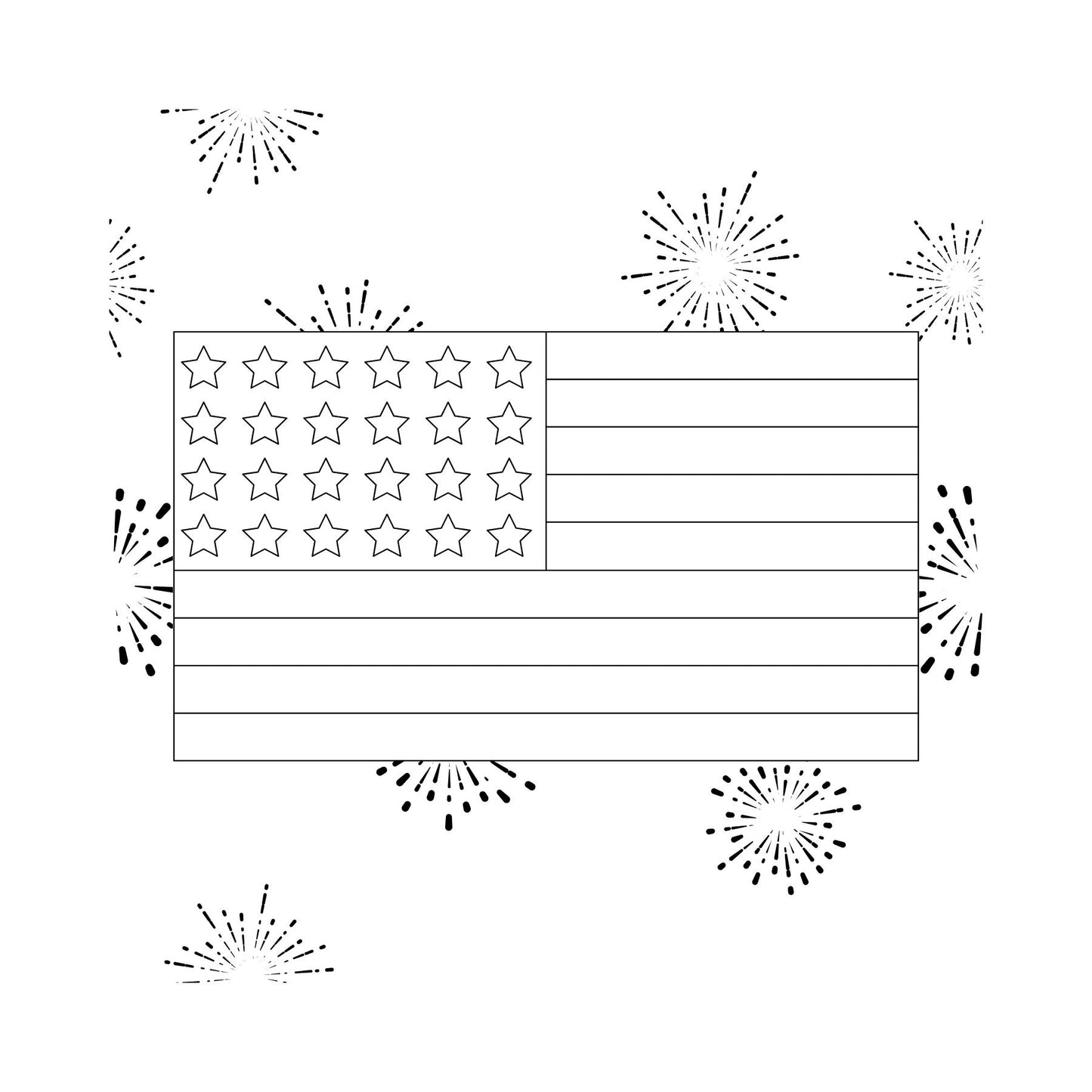 4th of July Mini Coloring Book