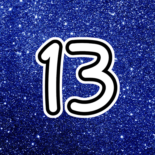 13 Colorable Sticker - Vinyl Sticker YOU Color