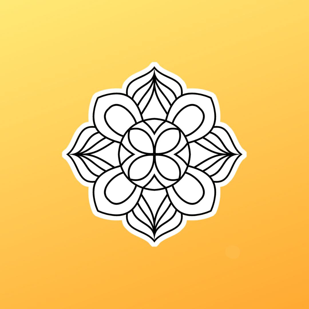 Simple Mandalas Colorable Stickers Pack