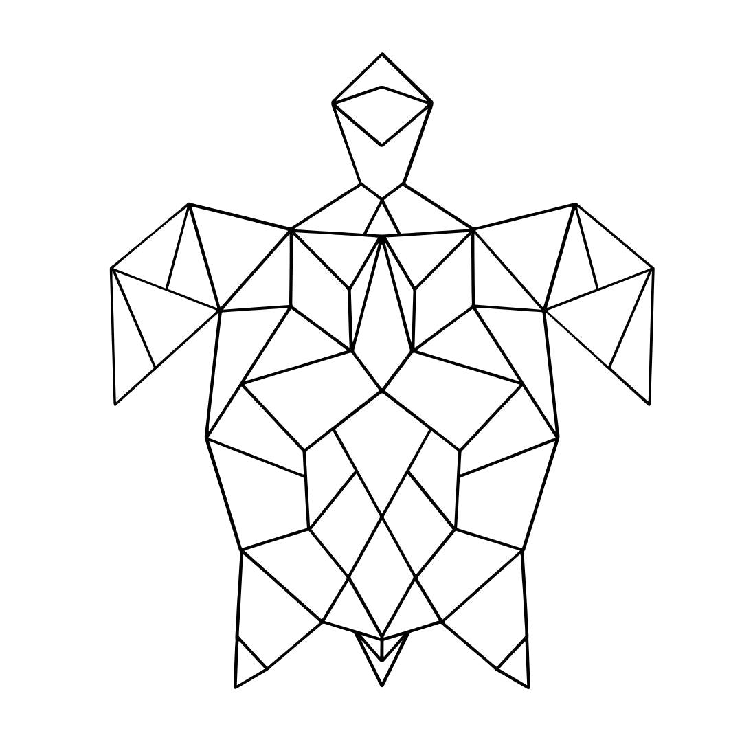 Geometric Animals Coloring Book