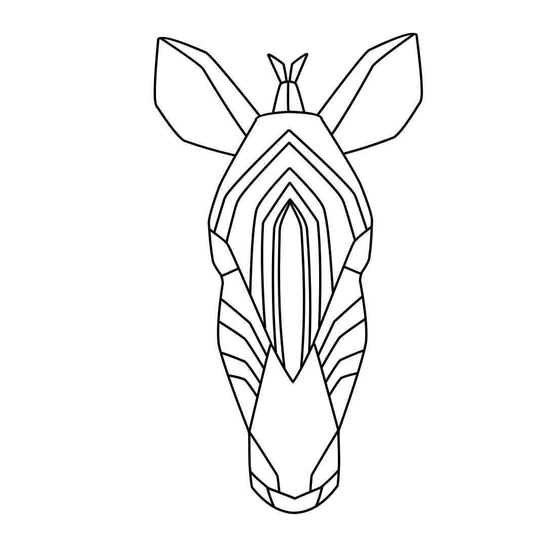 Geometric Animals Coloring Book
