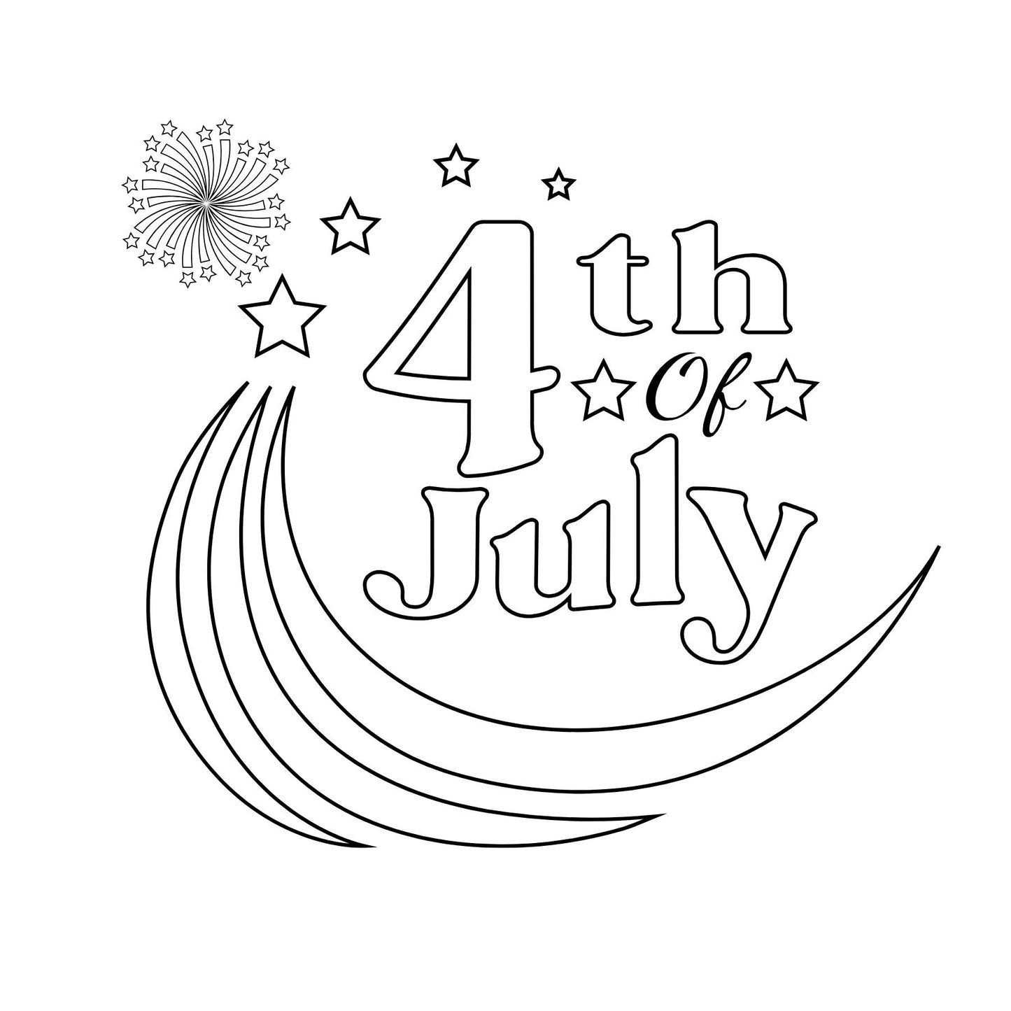 4th of July Mini Coloring Book