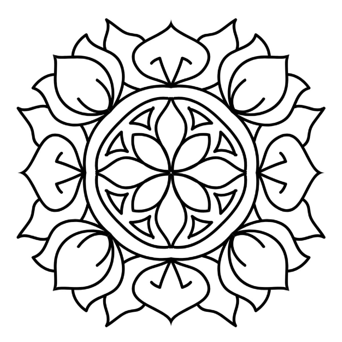 Simple Mandalas Coloring Book