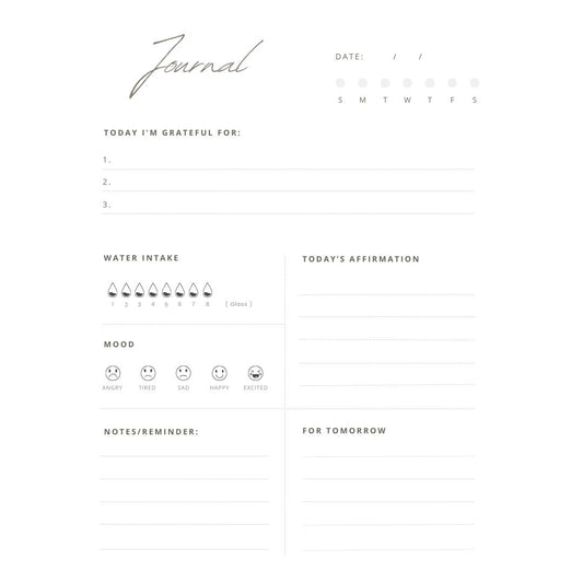 Dateless Self Care Journal