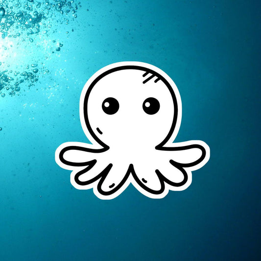 Octopus Colorable Sticker - Vinyl Sticker YOU Color
