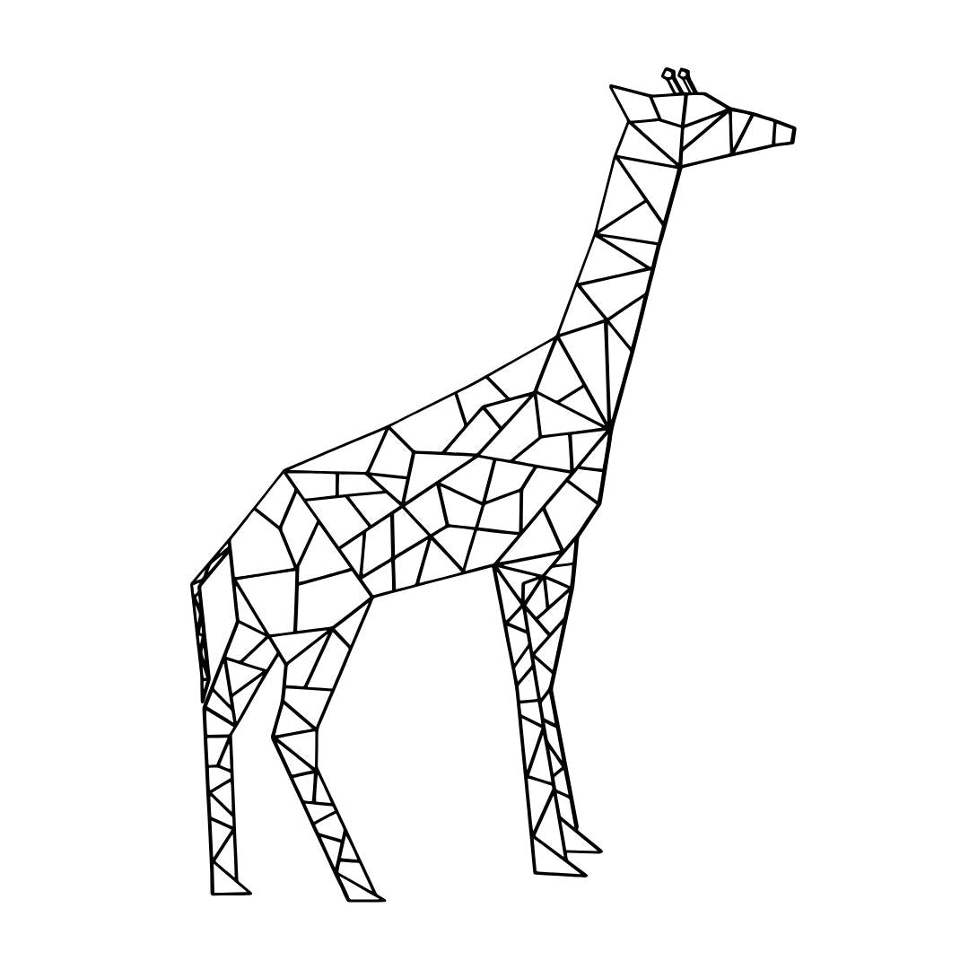 Geometric Animals Coloring Book