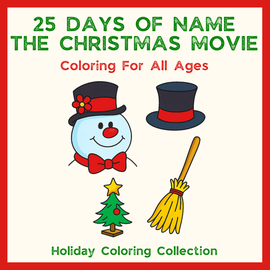 25 Days of Name The Christmas Movie Mini Coloring Book
