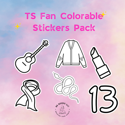 TS Fan Colorable Stickers Pack