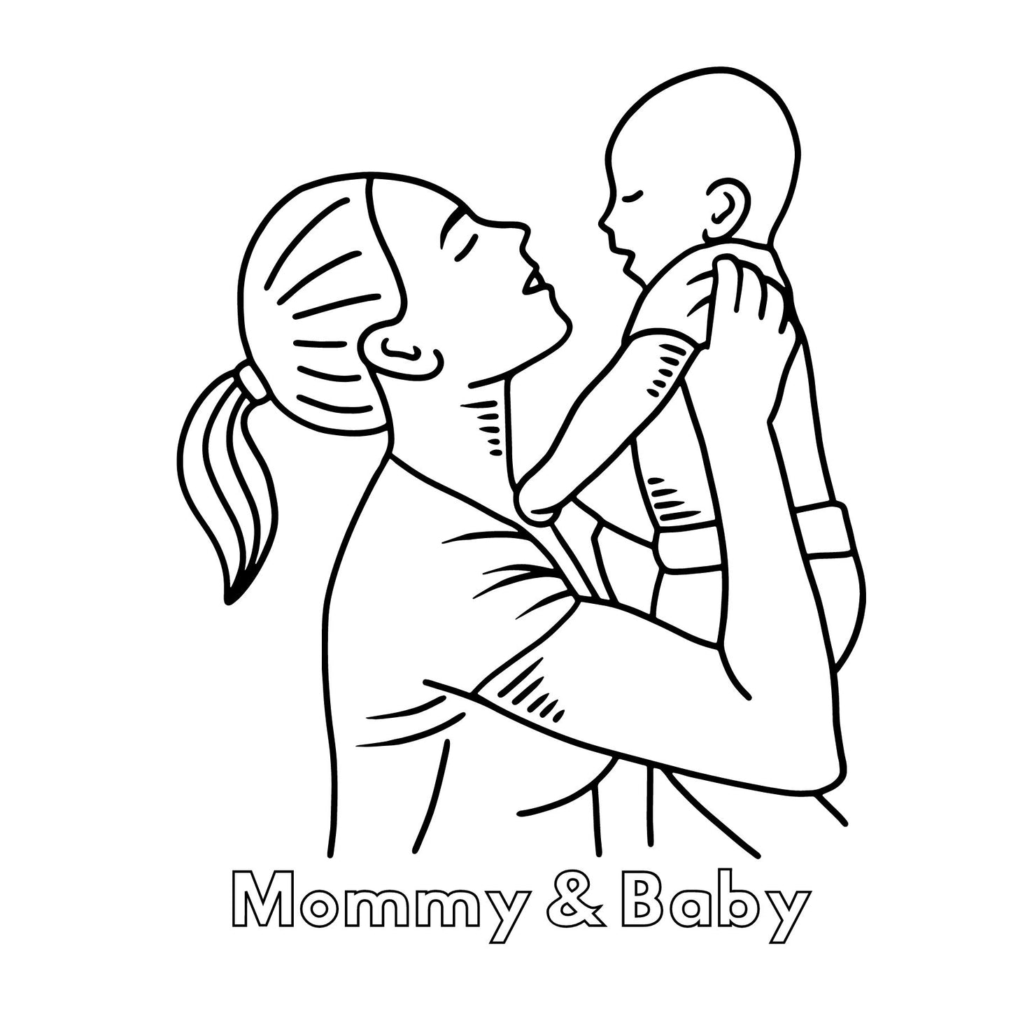 Mommy & Baby Mini Coloring Book