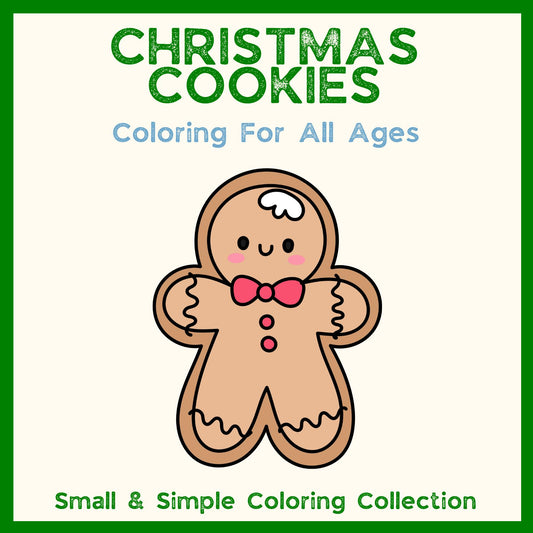 Christmas Cookies Mini Coloring Book