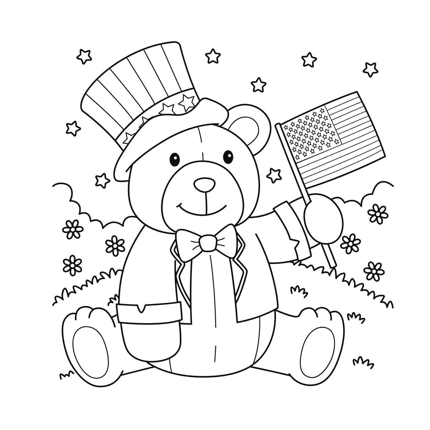 4th of July Mini Coloring Book