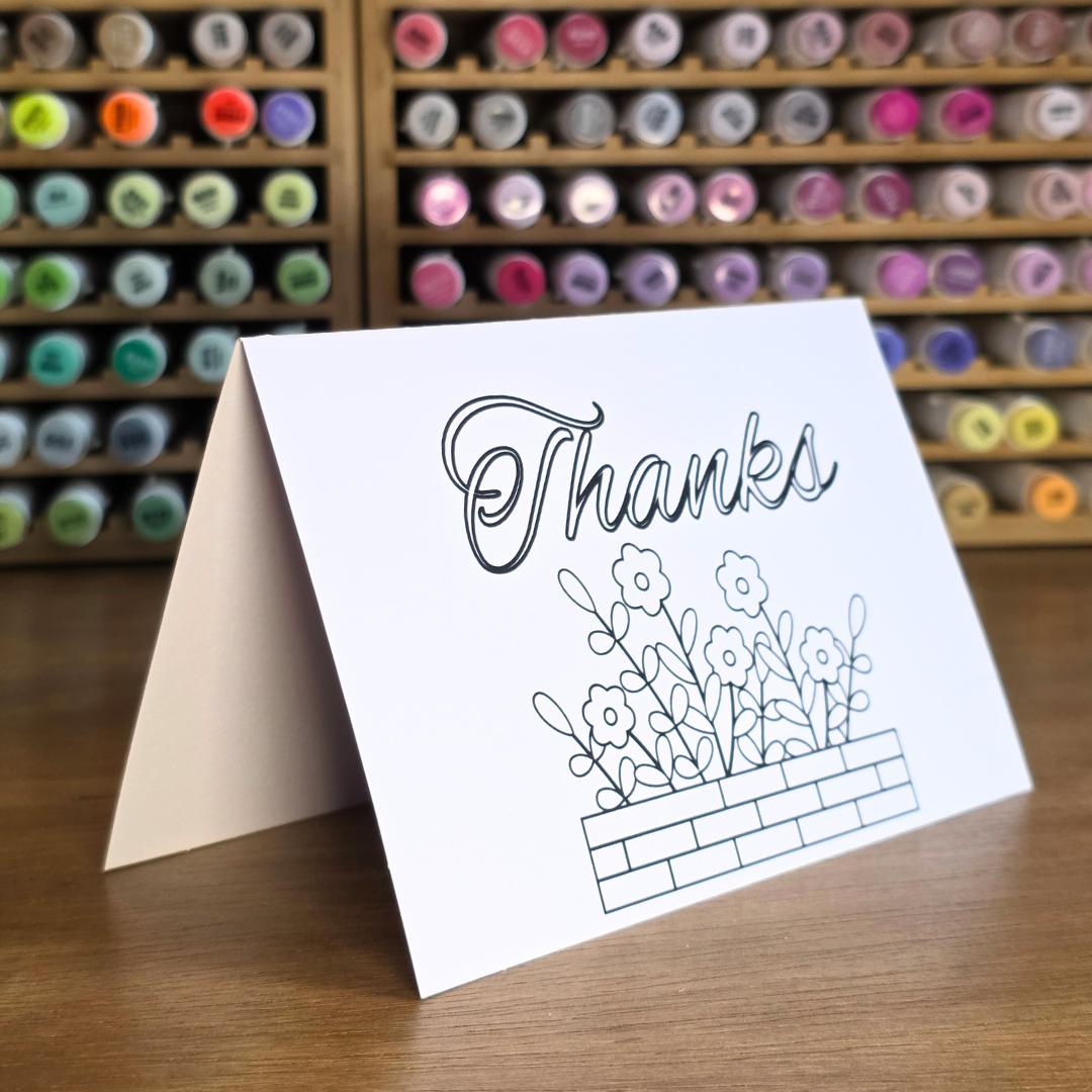 Thank You Card Set - Cards YOU Color