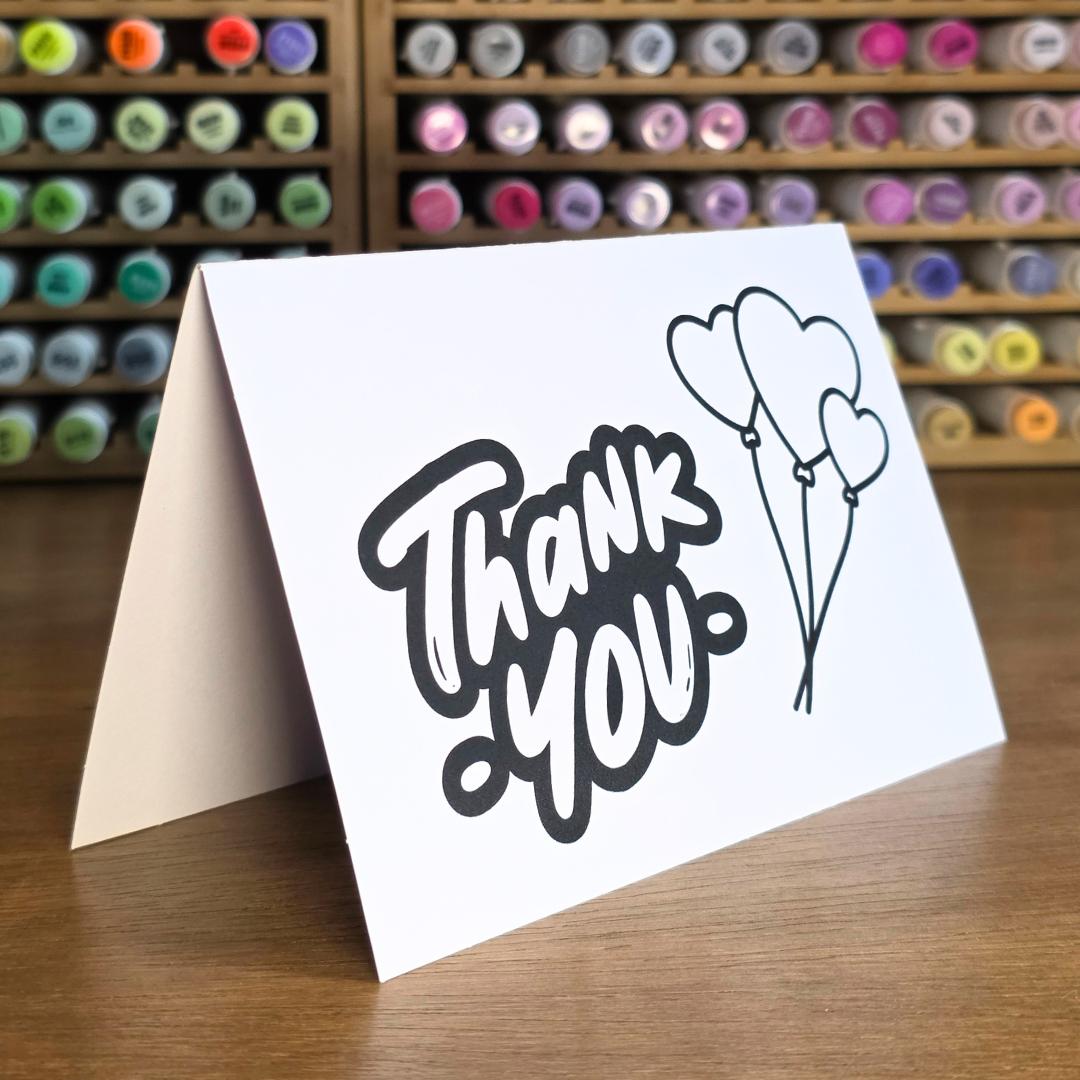 Thank You Card Set - Cards YOU Color
