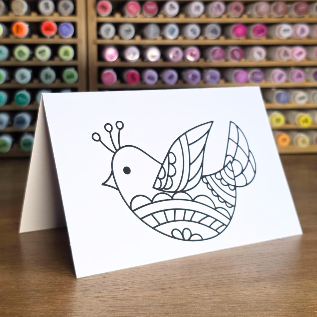 Birds Card Set - Cards YOU Color