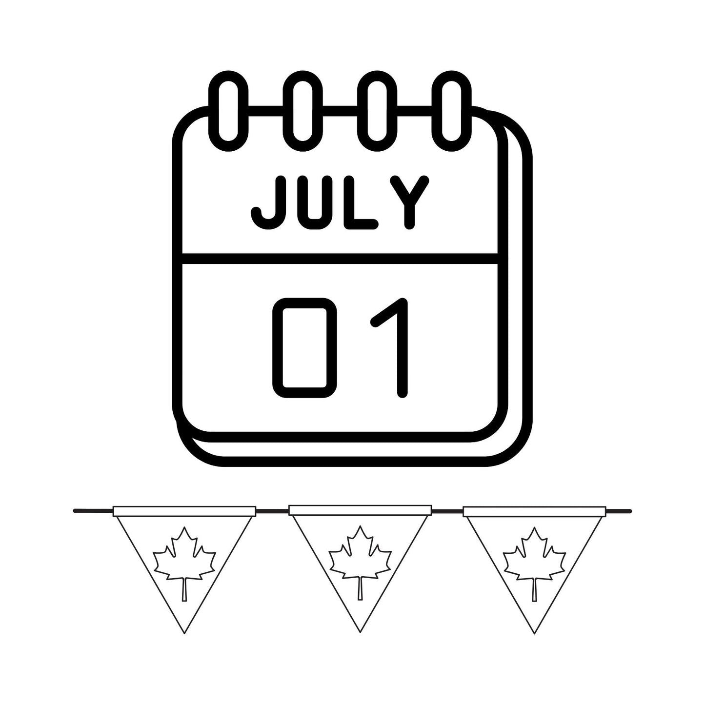 Canada Day Mini Coloring Book