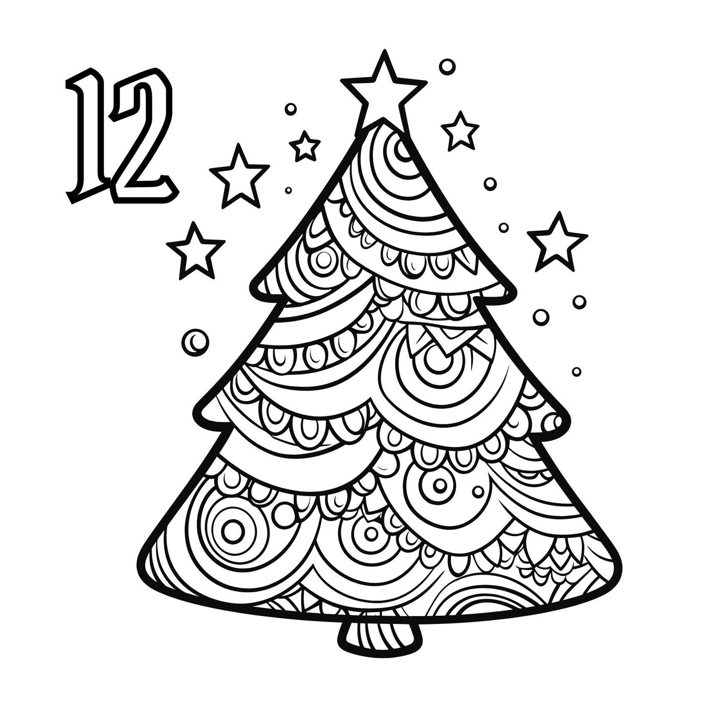 MISPRINTED - 25 Days of Christmas Mini Coloring book