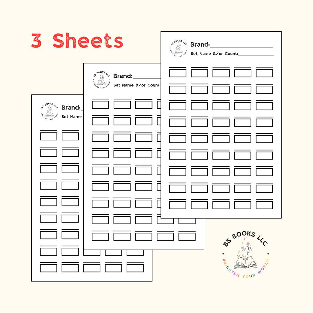 3 Swatch Sheets - 5.5" x 8.5" - White Cardstock