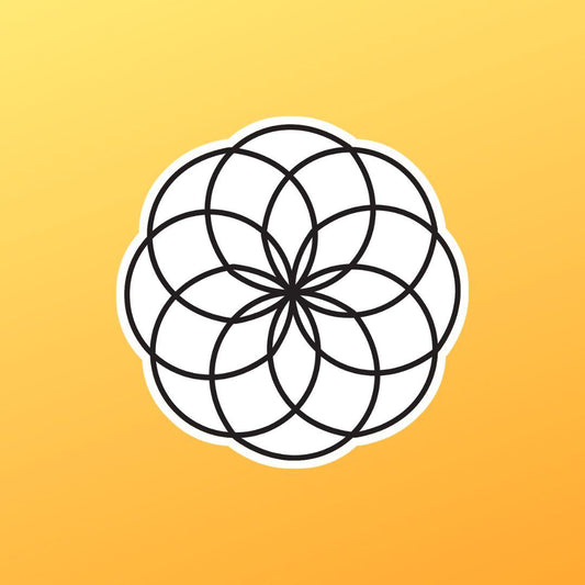 Simple Mandala #1 Colorable Sticker - Vinyl Sticker YOU Color