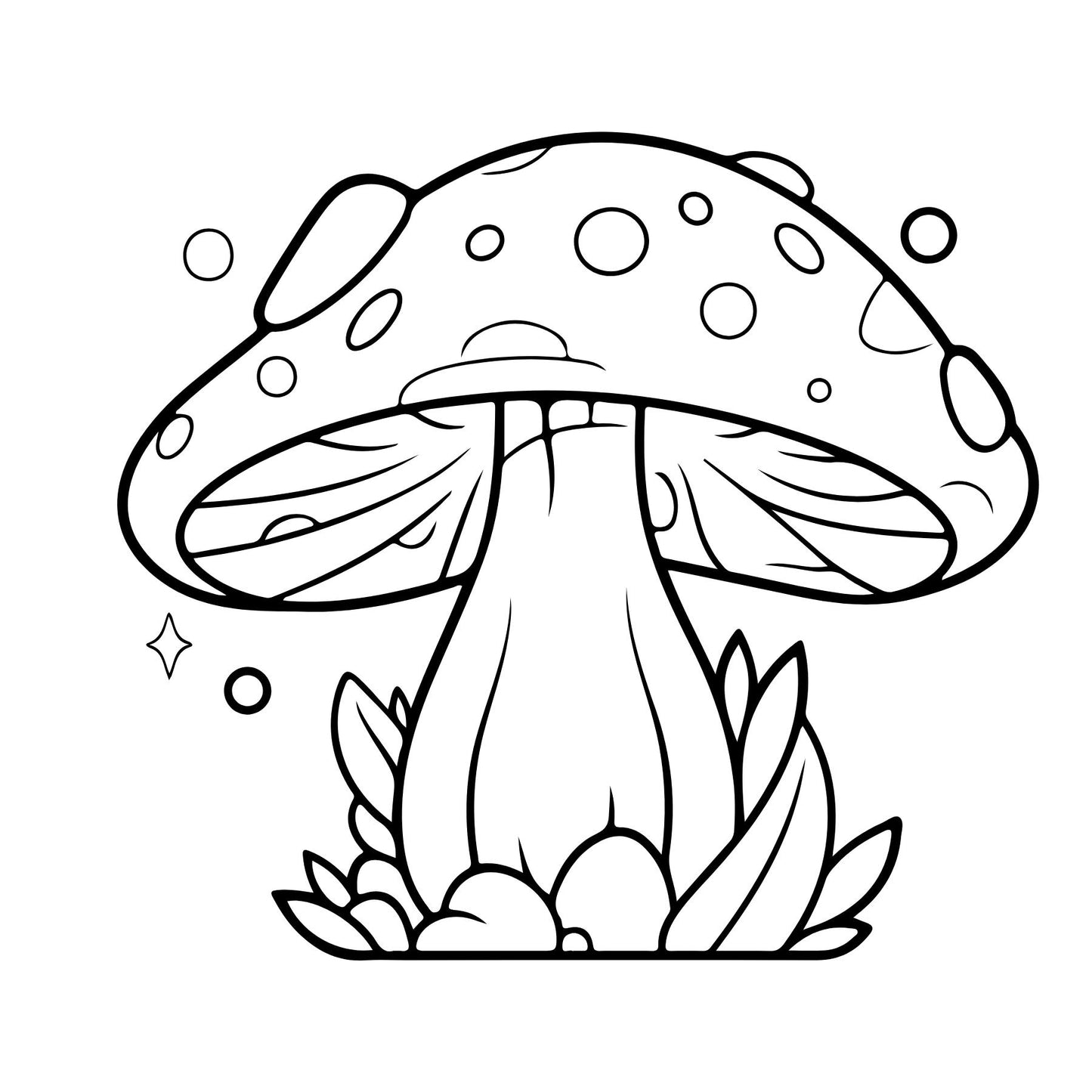 Mushrooms Mini Coloring Book