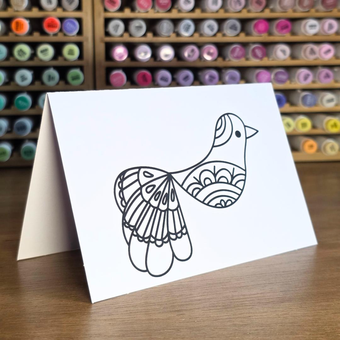 Birds Card Set - Cards YOU Color